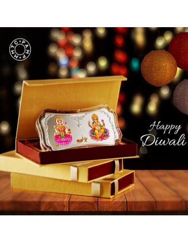 MMTC-PAMP Laxmi Ganesh Silver Coloured Bar of 100 Gram Laxmi-Ganesh in 999.9 Purity / Fineness
