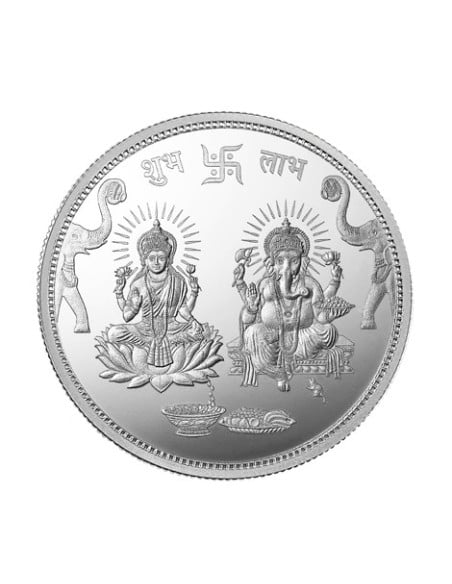 MMTC PAMP Silver Coin Laxmi Ganesh of 10 Gram in 999.9 Purity / Fineness