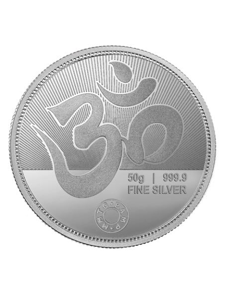 MMTC PAMP Silver Coin Laxmi Ganesh of 50 Gram in 999.9 Purity / Fineness